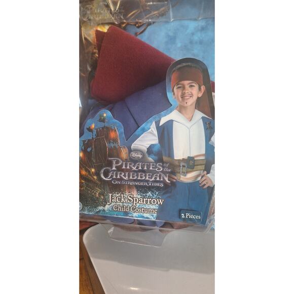 Disney Pirates of the Caribbean JACK SPARROW children's costume size S (4-6) NIB - Picture 1 of 7